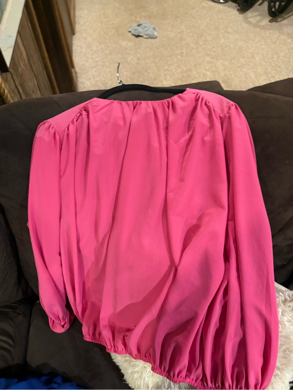 Women’s Pink Blouse with Balloon Sleeves
